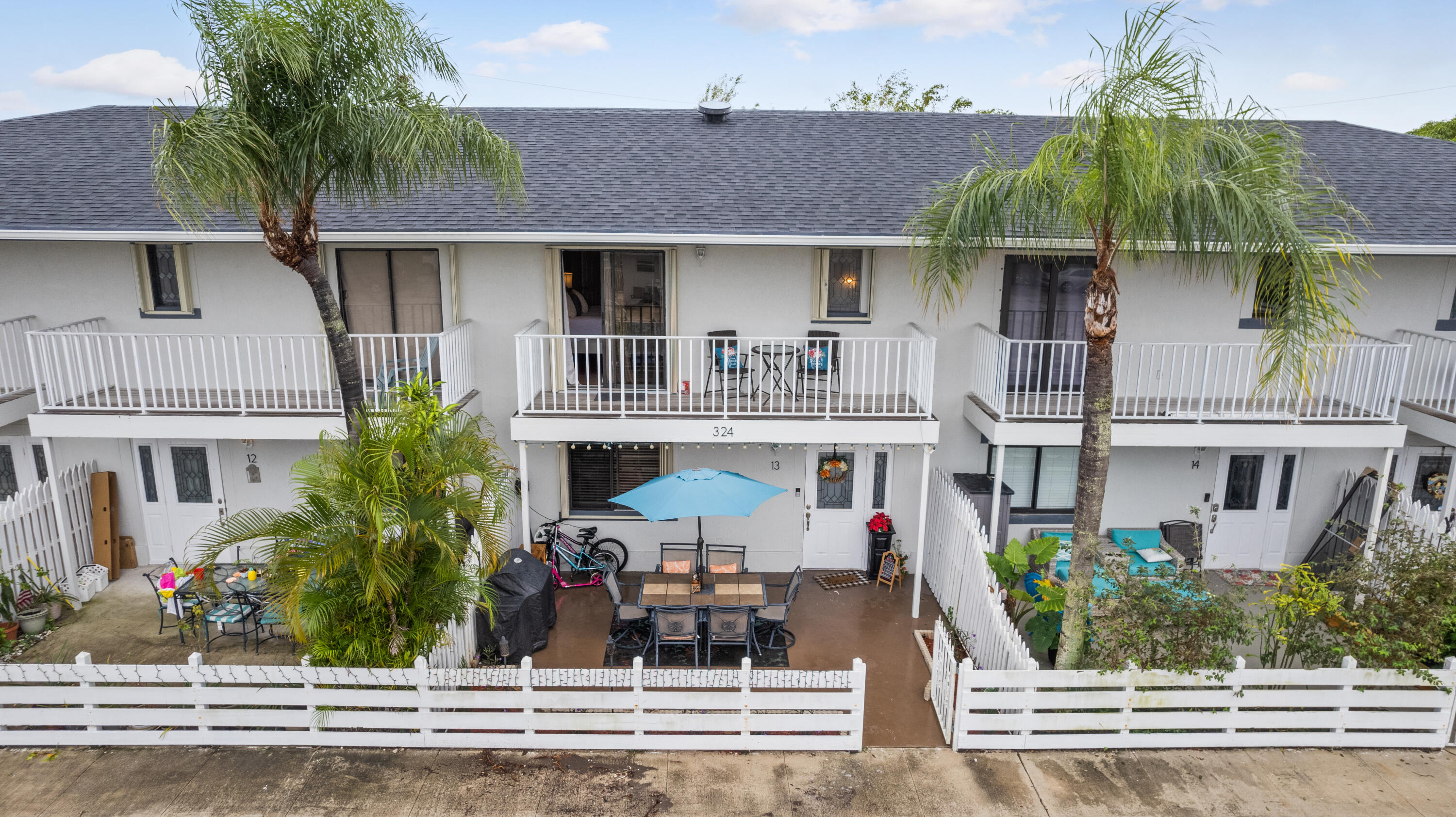 front view of a house with a small yard