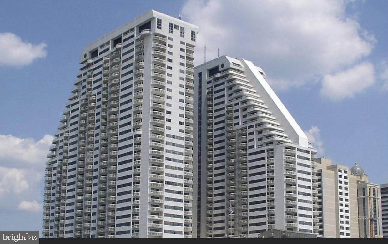 a view of a tall building