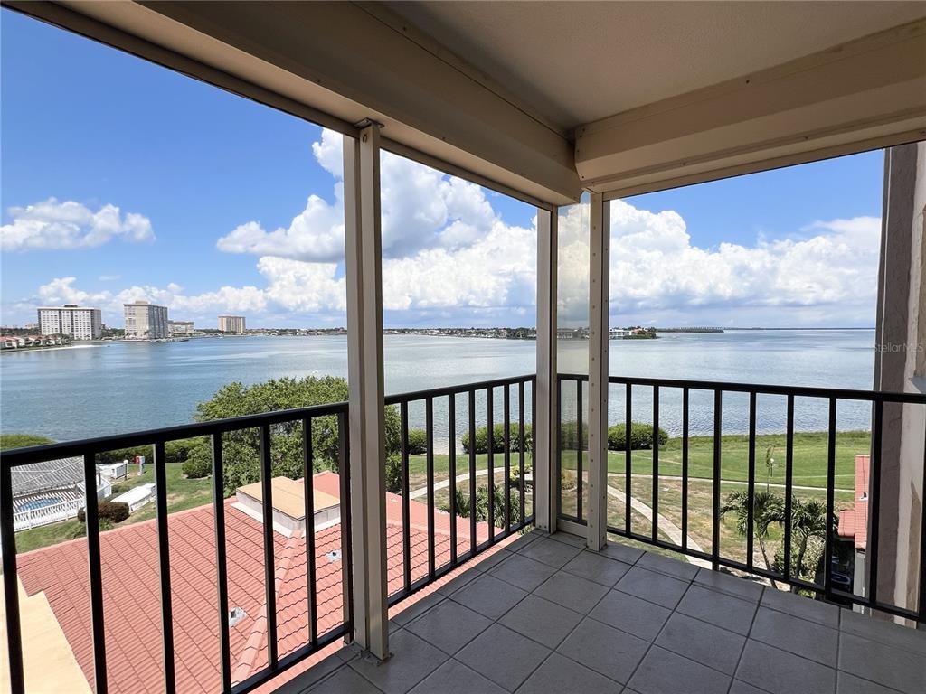 a view of city with balcony