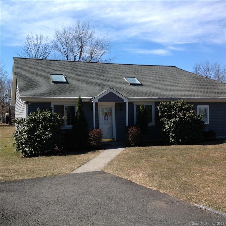 front view of a house with a outdoor space