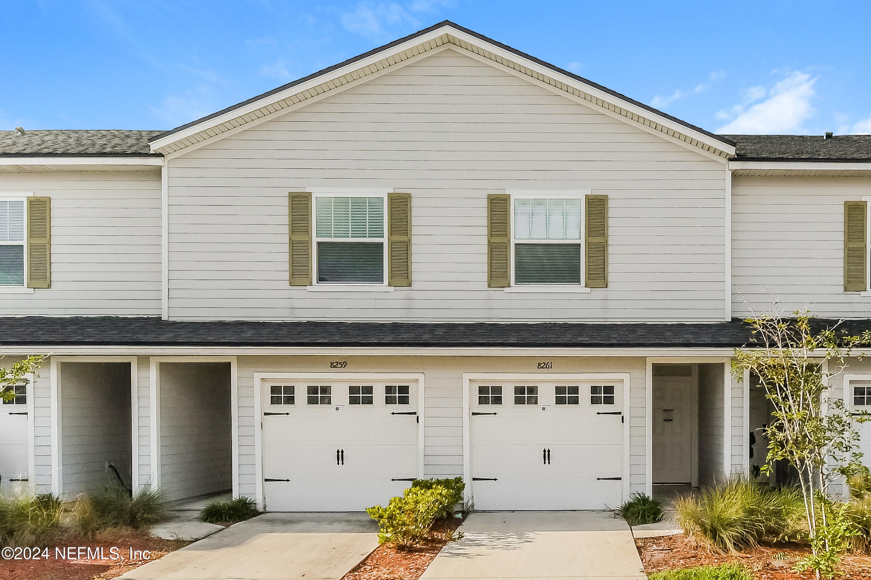 a front view of a house