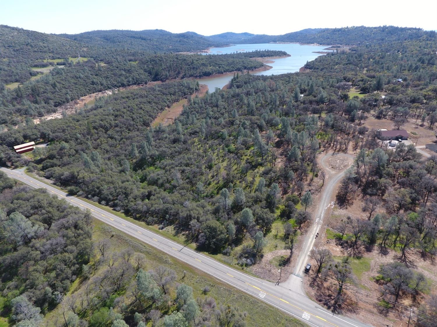 Property along Marysville Rd. to the left of Graham Ct. Shown here proximity to Collins Lake.