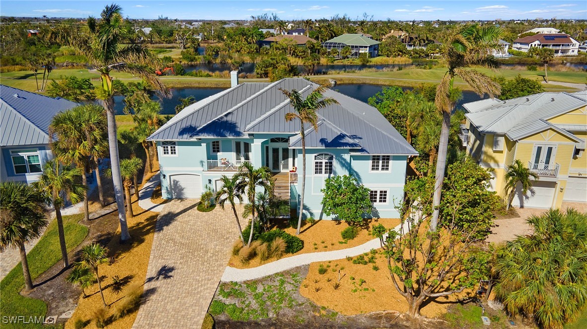 a house view with a garden space