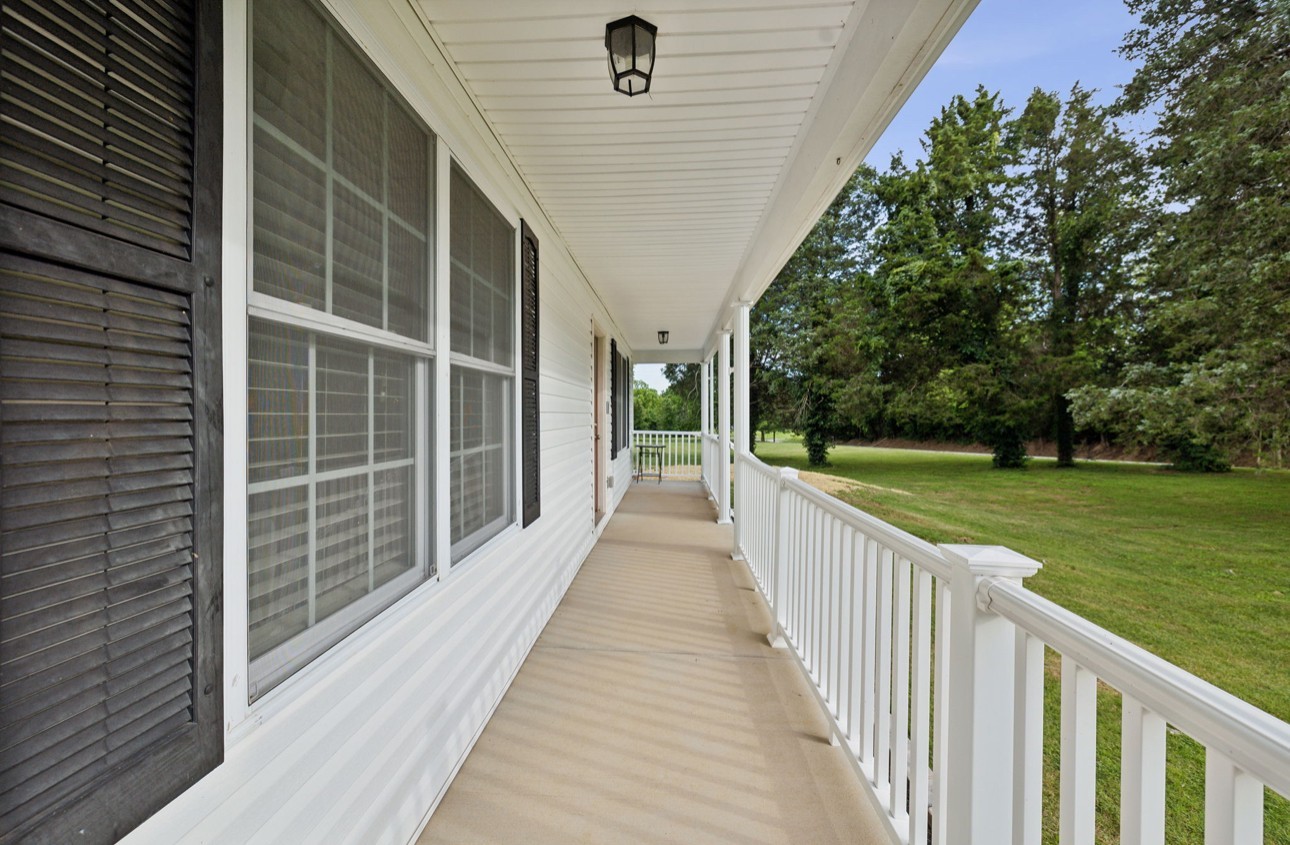 a view of a porch