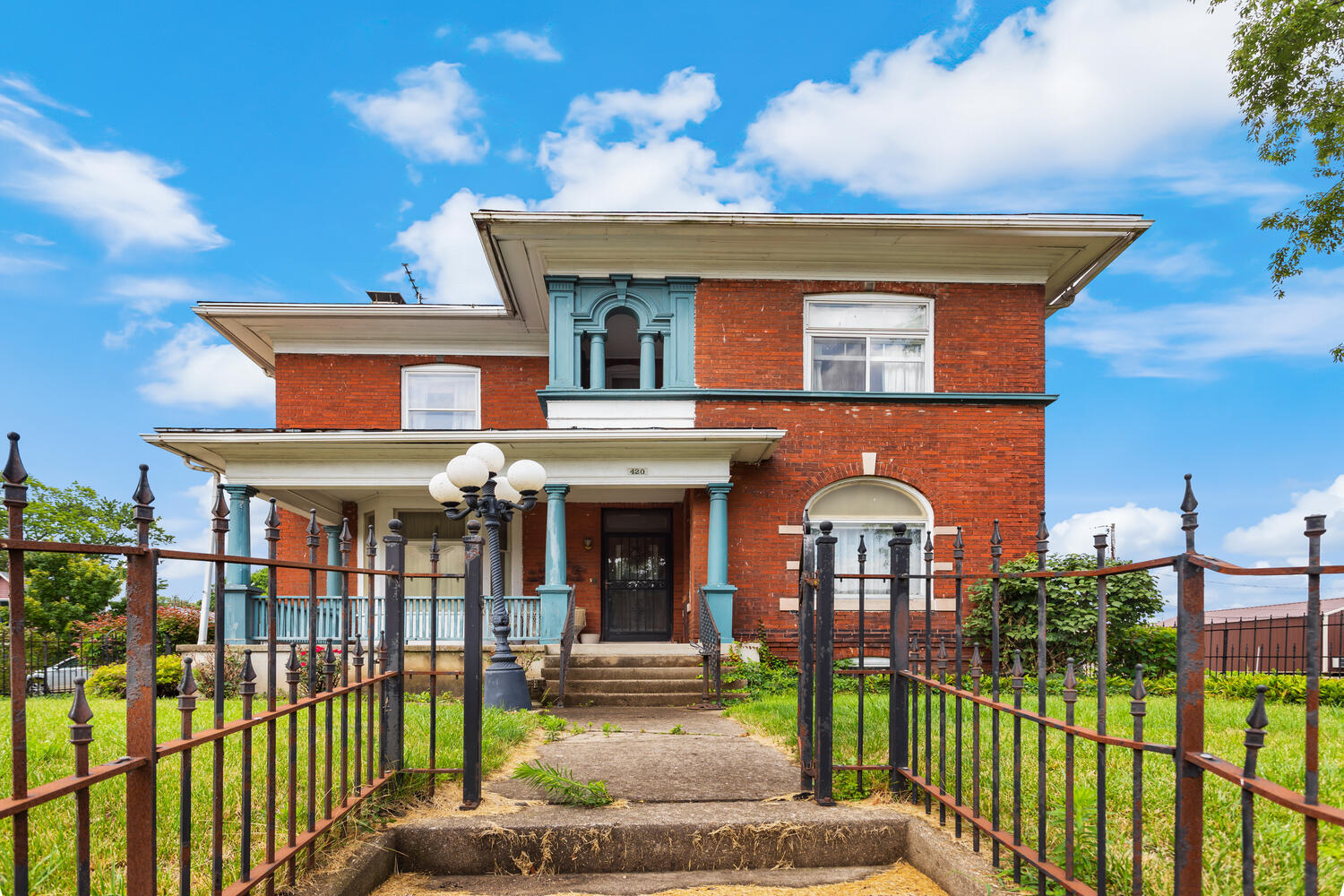 front view of a house with a porch