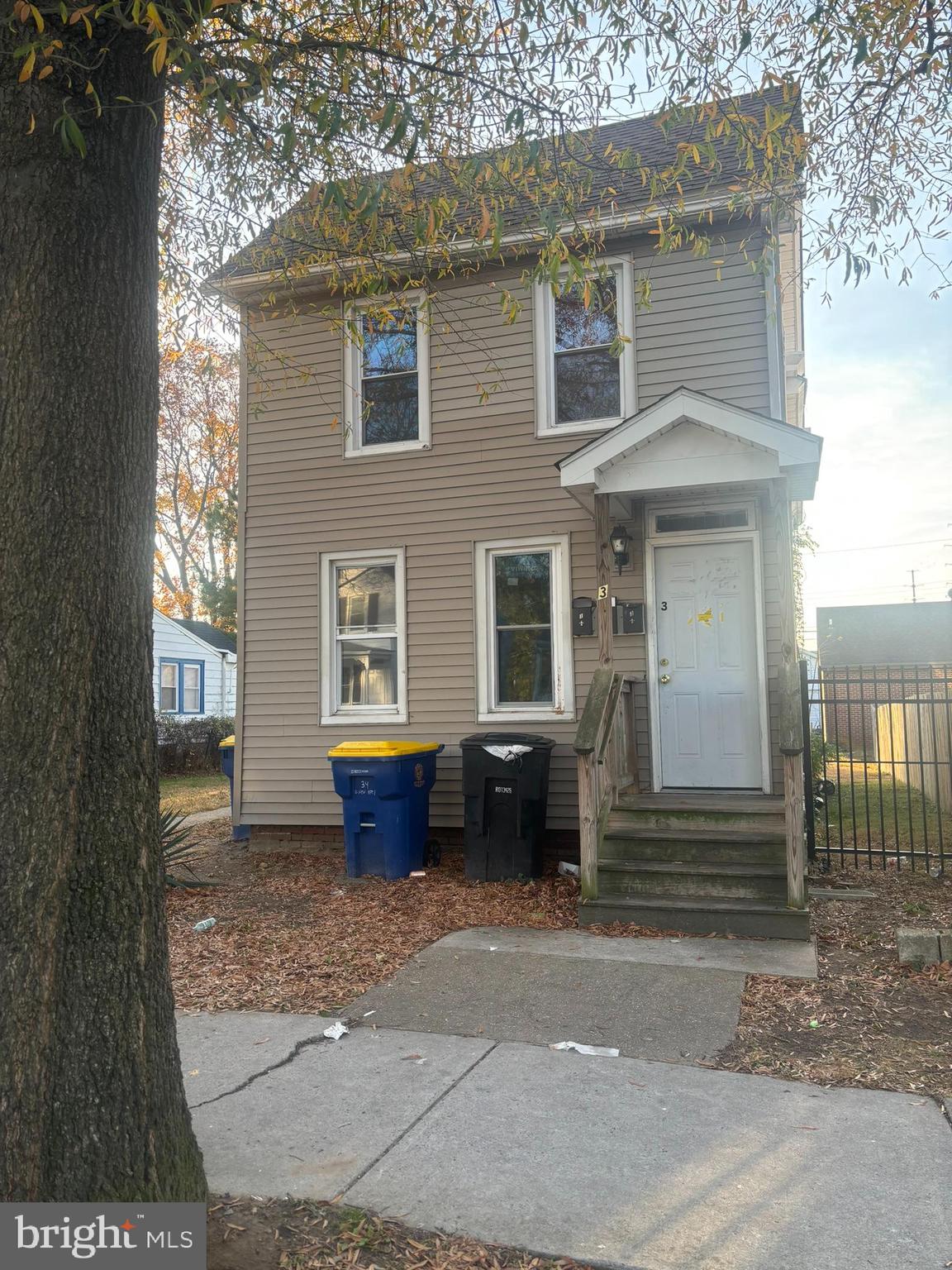 a front view of a house