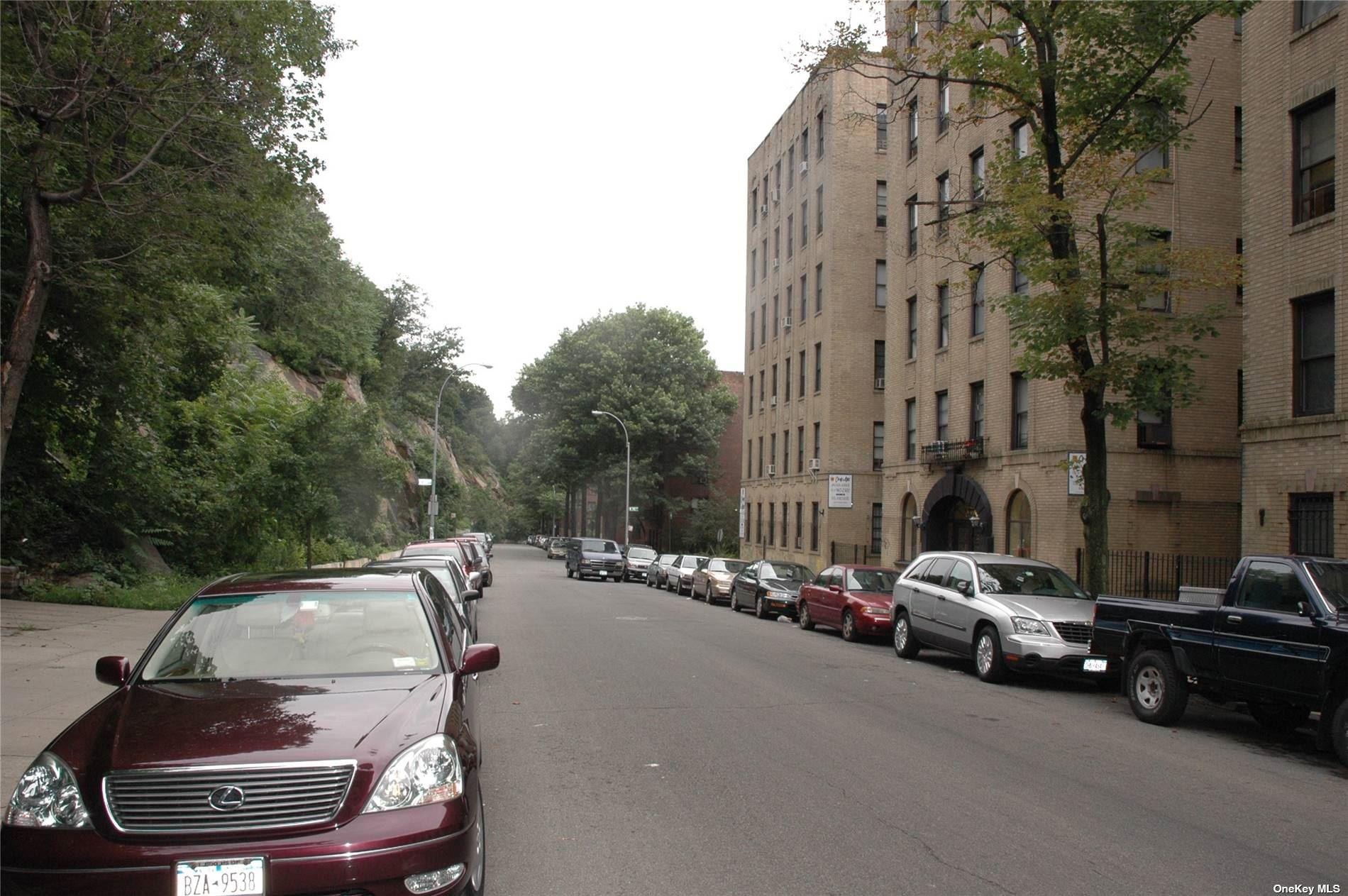 a car parked on the side of a street