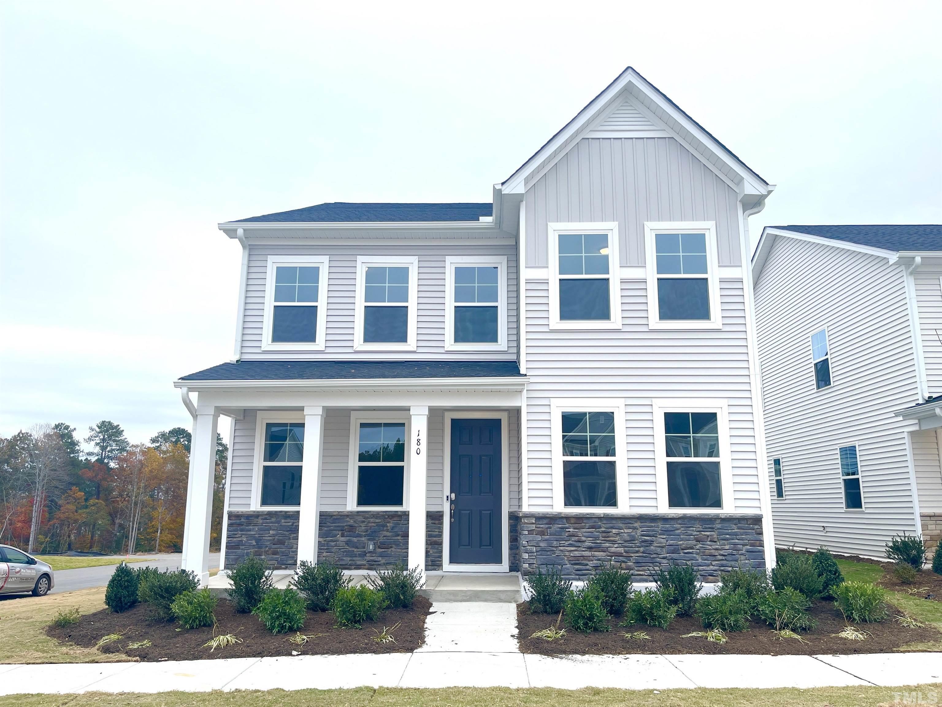 a front view of a house