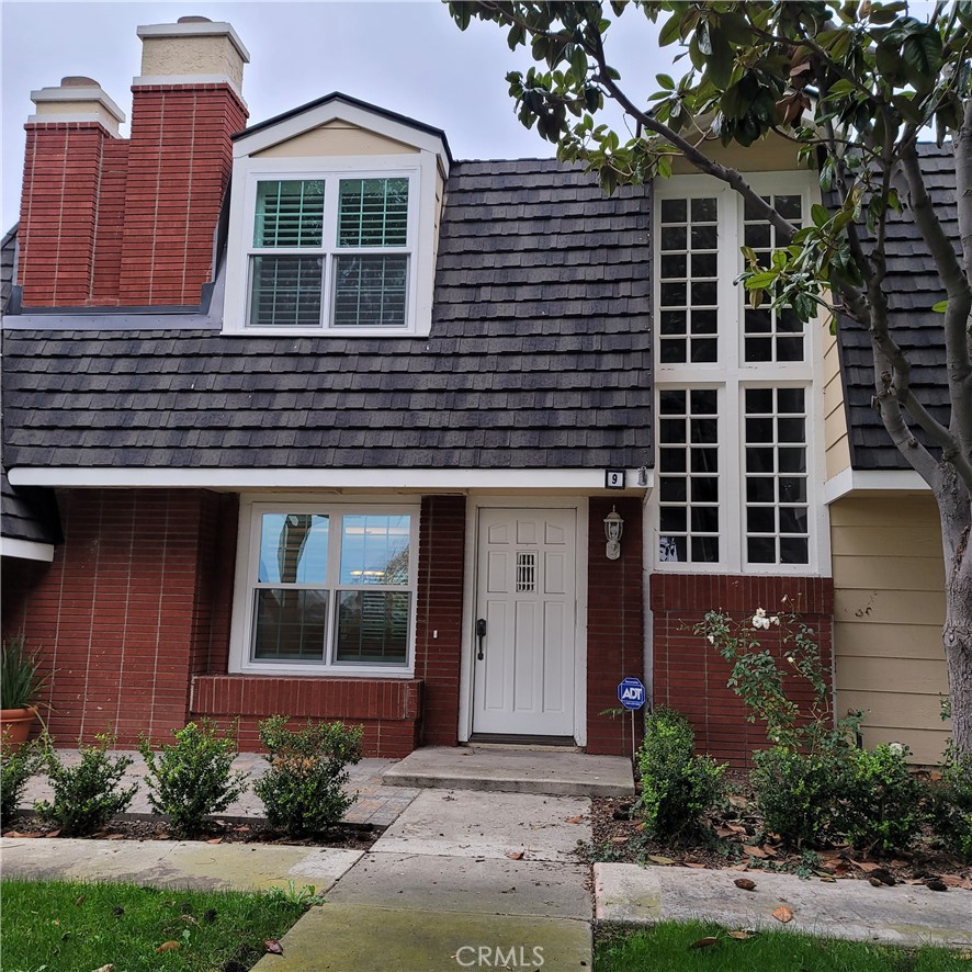 a front view of a house