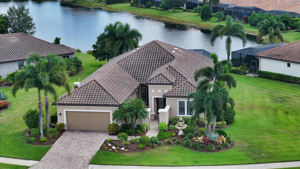 a aerial view of a house