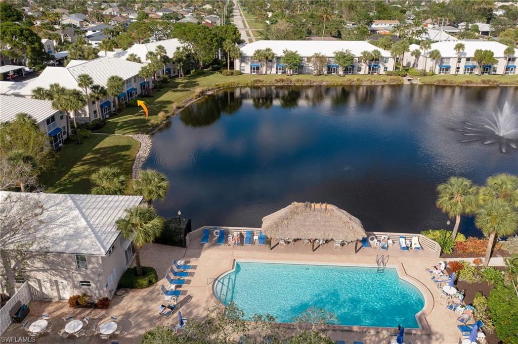 a view of swimming pool and lake