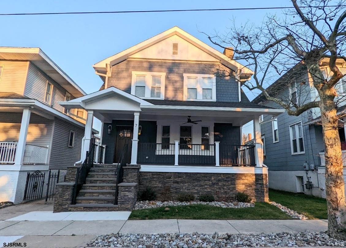 a front view of a house