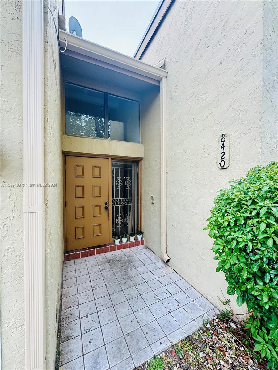 a view of a entryway door of the house