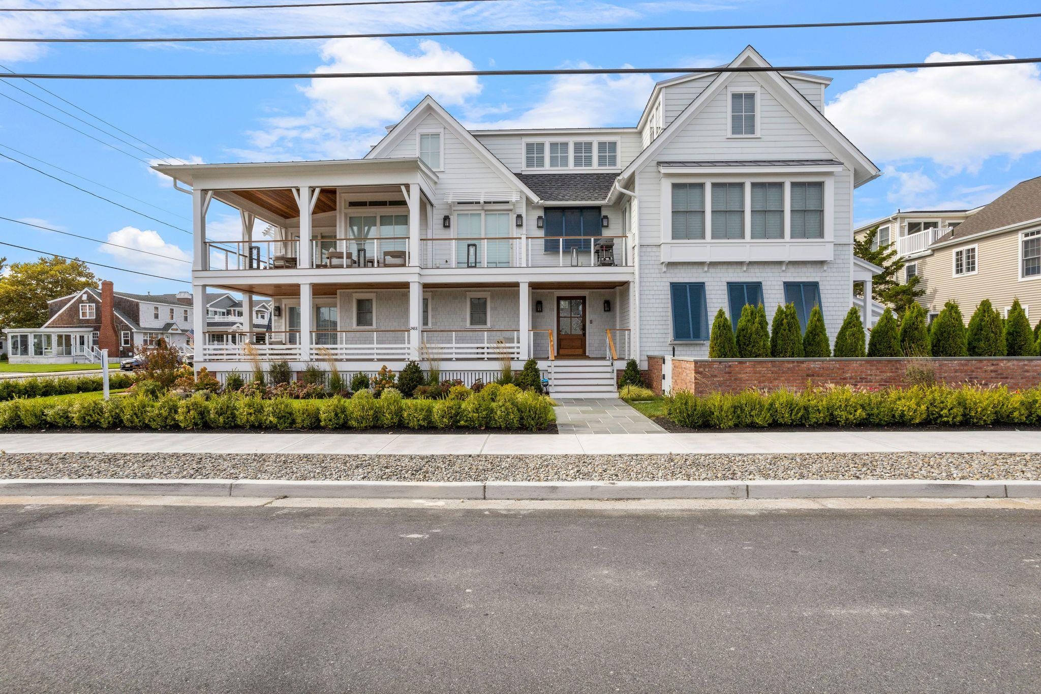 front view of multiple houses