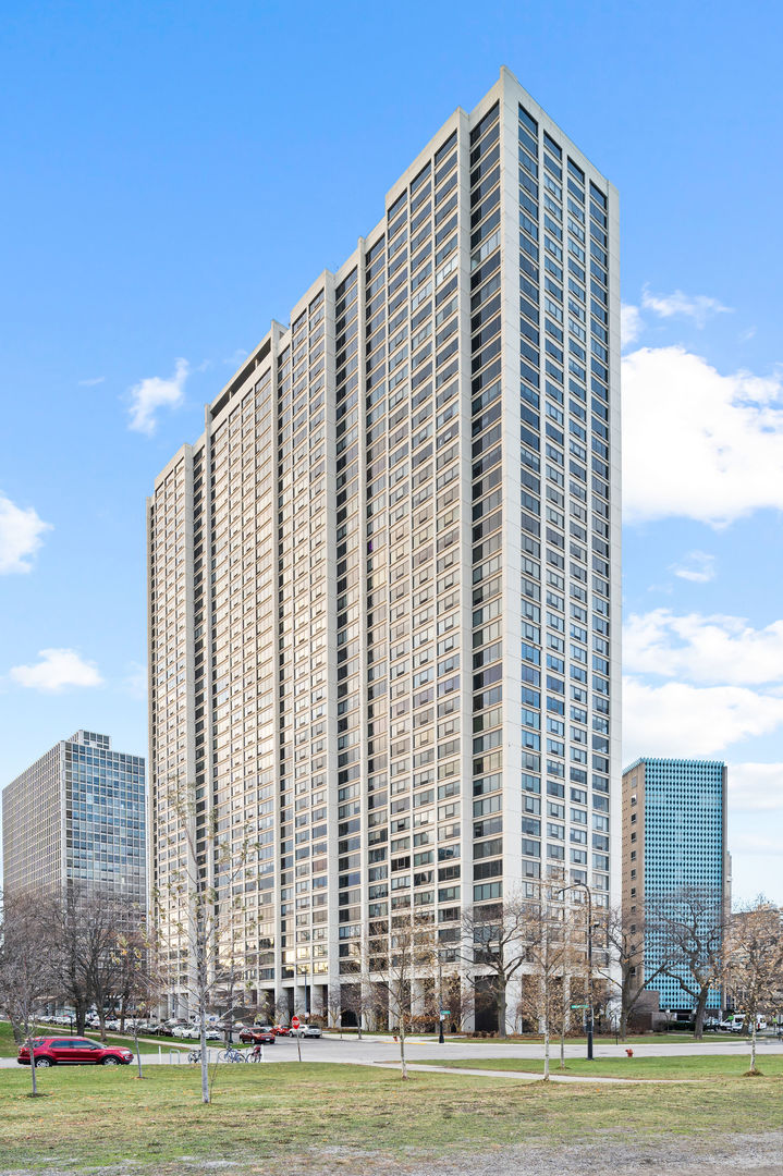 a front view of a building