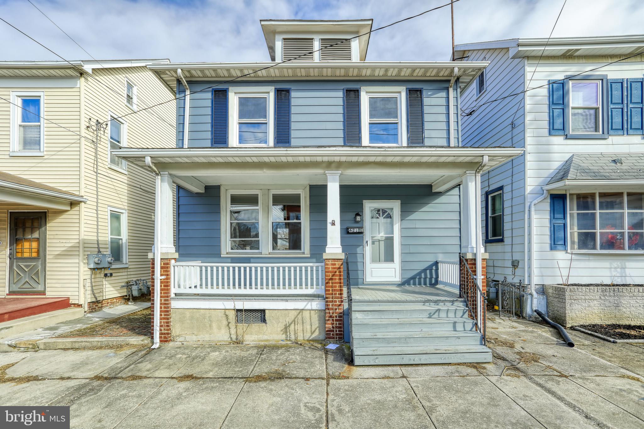 a front view of a house