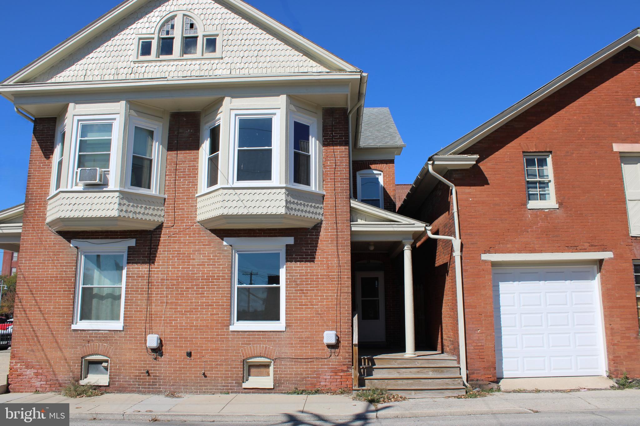 a front view of a residential houses