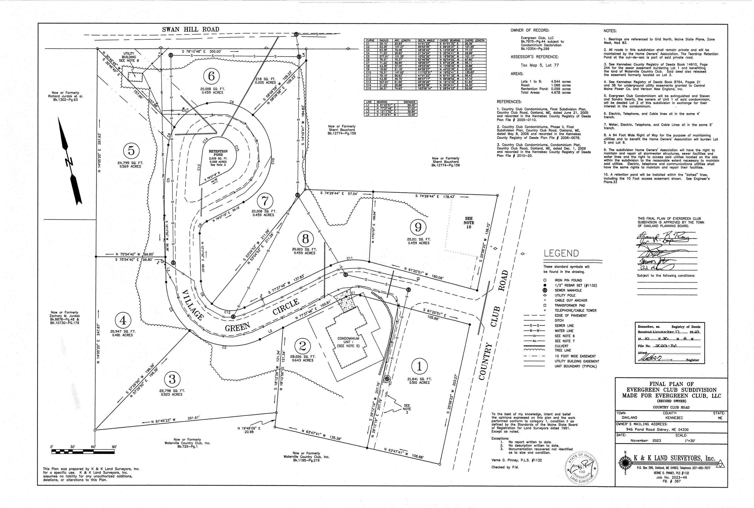 Final Subdivision Plan