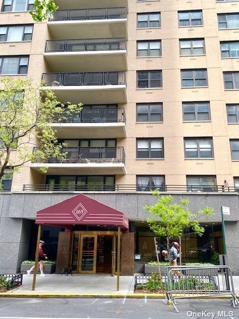 a view of an entrance of a building