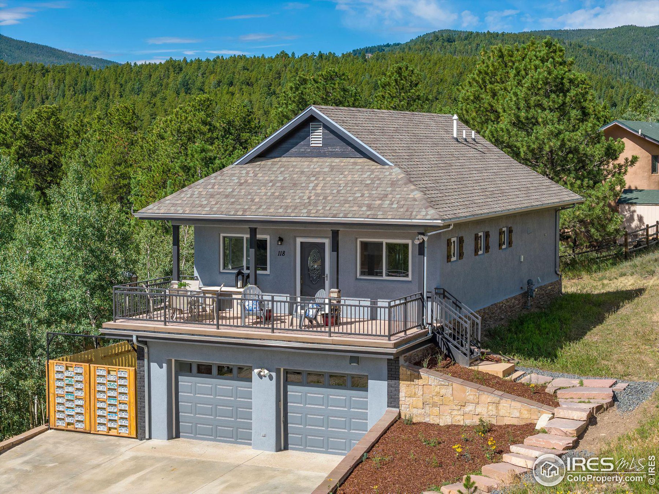 a view of house with outdoor space patio and outdoor seating