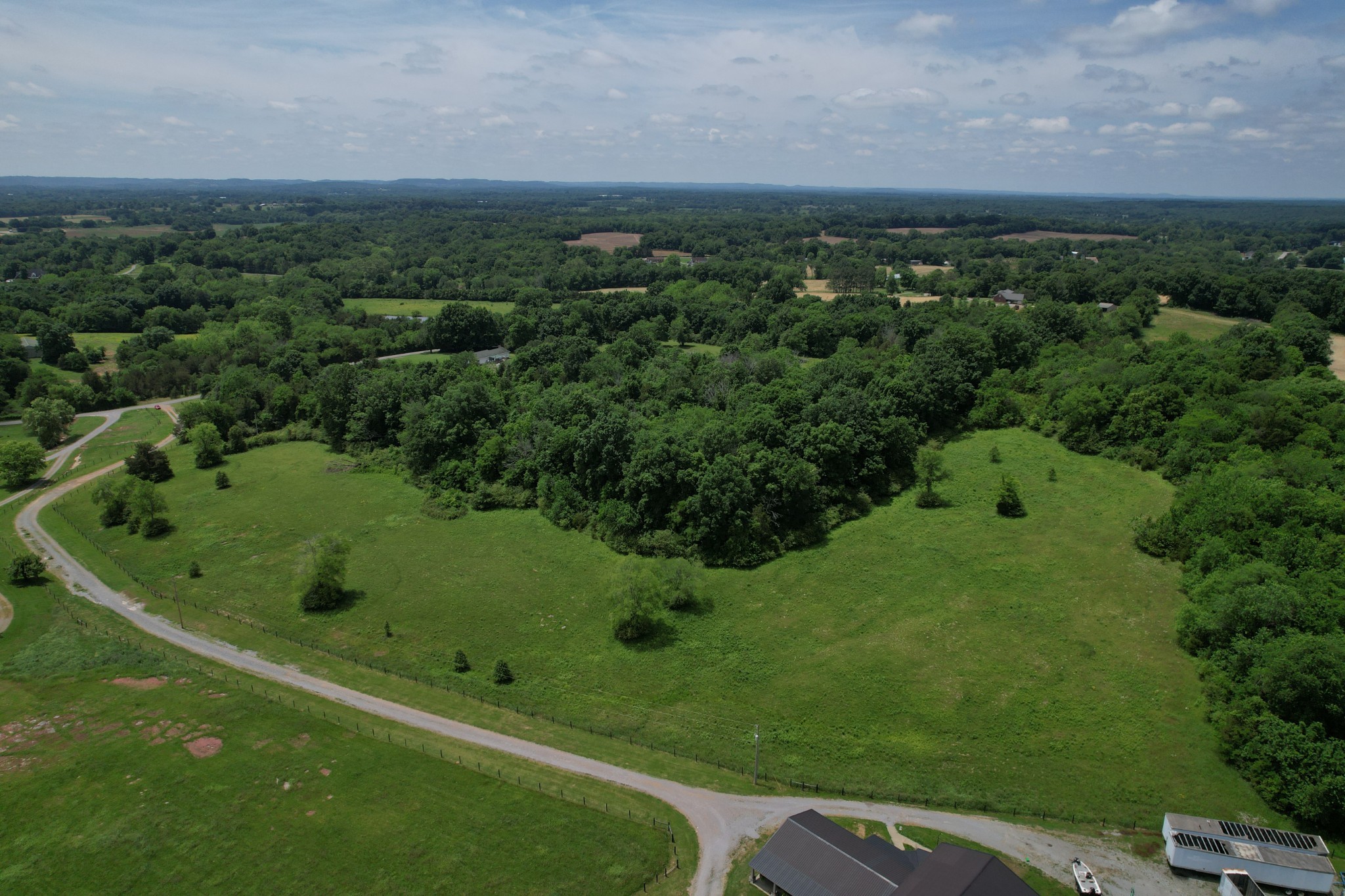 a view of a green field