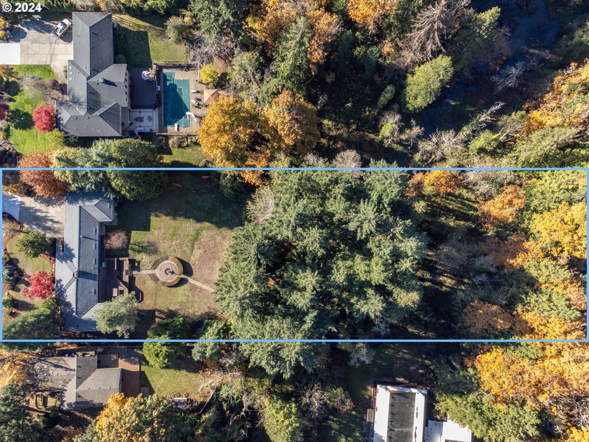 an outdoor space view with swimming pool