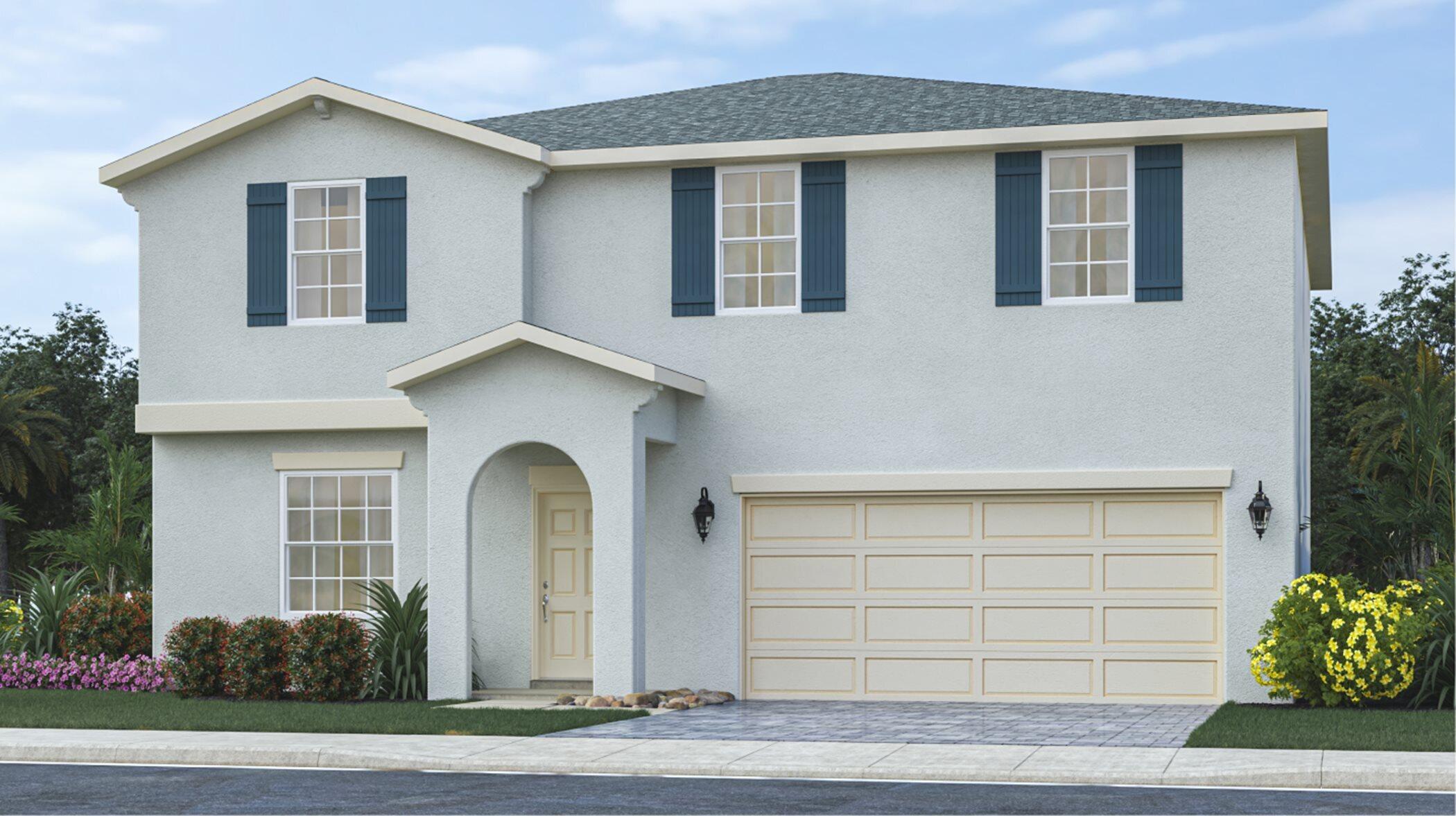 a front view of a house