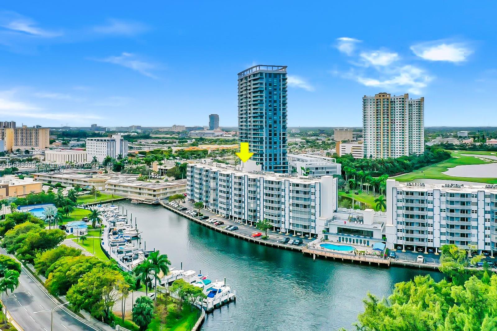 a view of a city with tall buildings