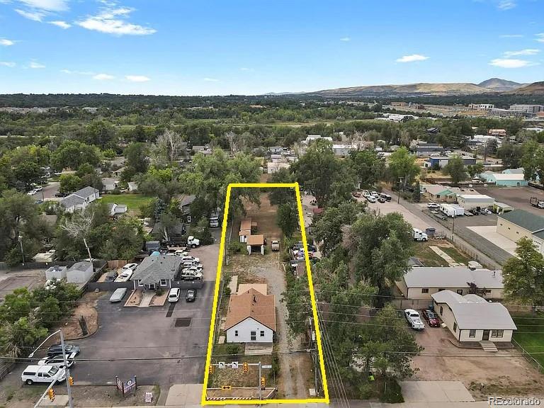 an aerial view of multiple house