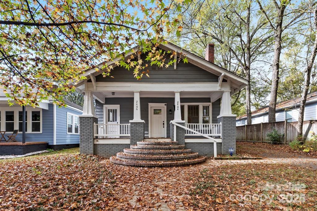 front view of a house with a porch