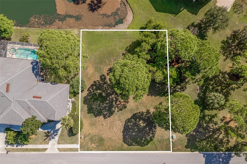 an aerial view of a residential houses