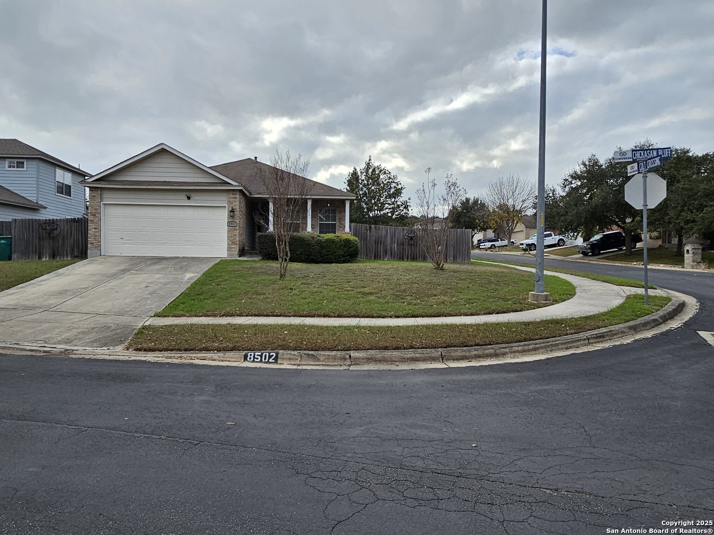 a view of a house with a park