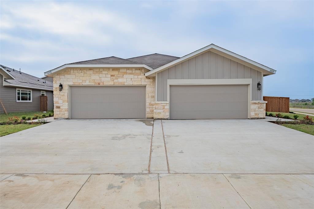 a view of garage and utility room