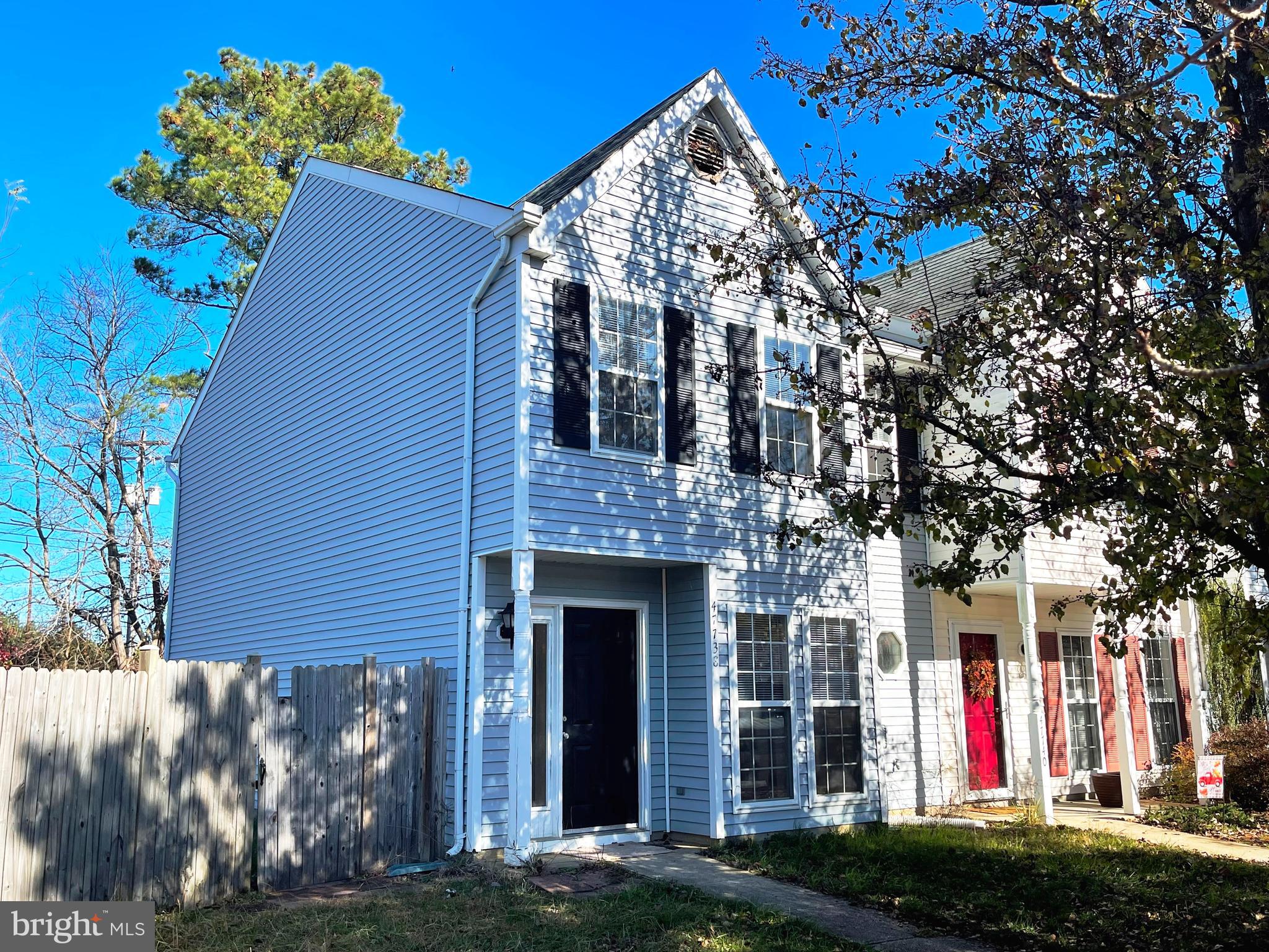 a front view of a house