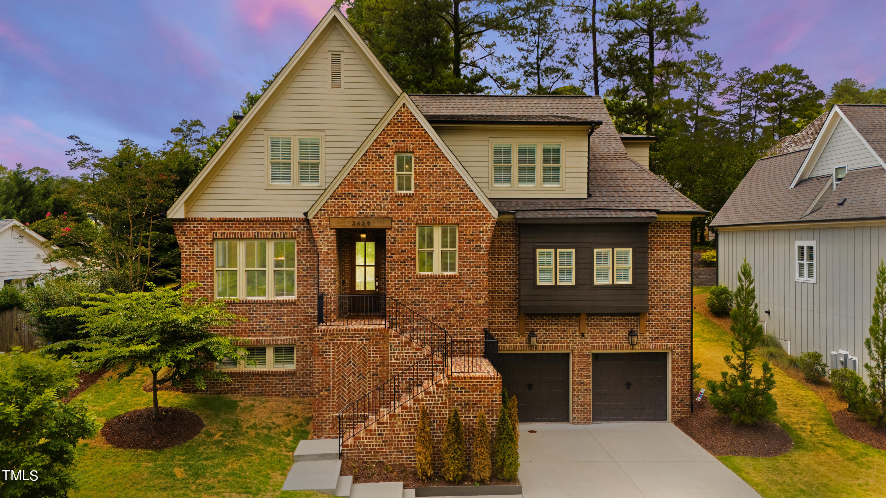 a front view of a house