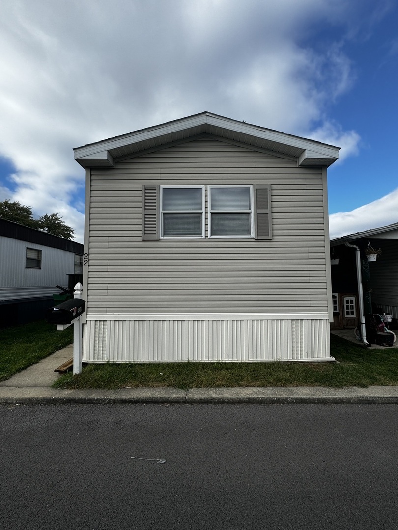 a front view of a house