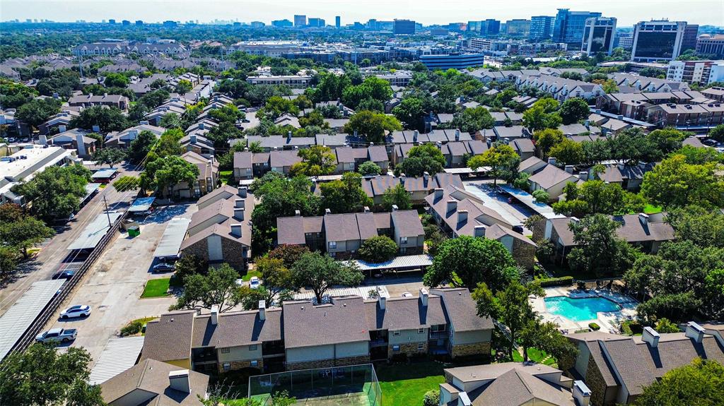 an aerial view of multiple house