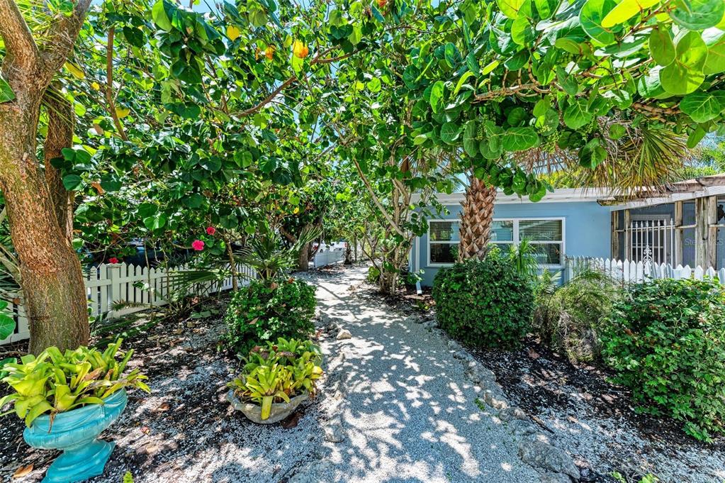 Tropical Garden Path leading to you Front Door