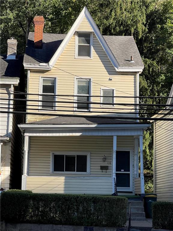 a view of a house with a balcony