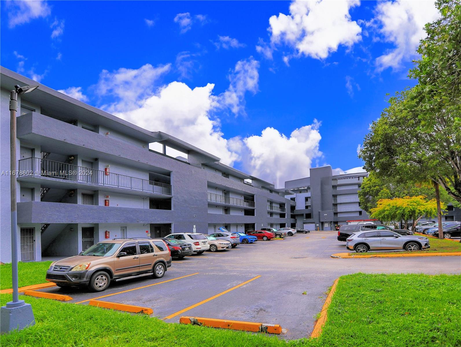 a cars parked in front of a building