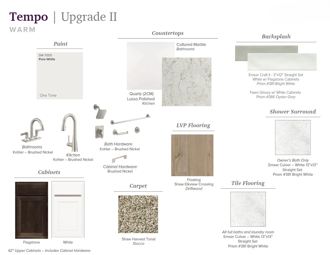 Interior Design Package - Tempo II - White Cabinets