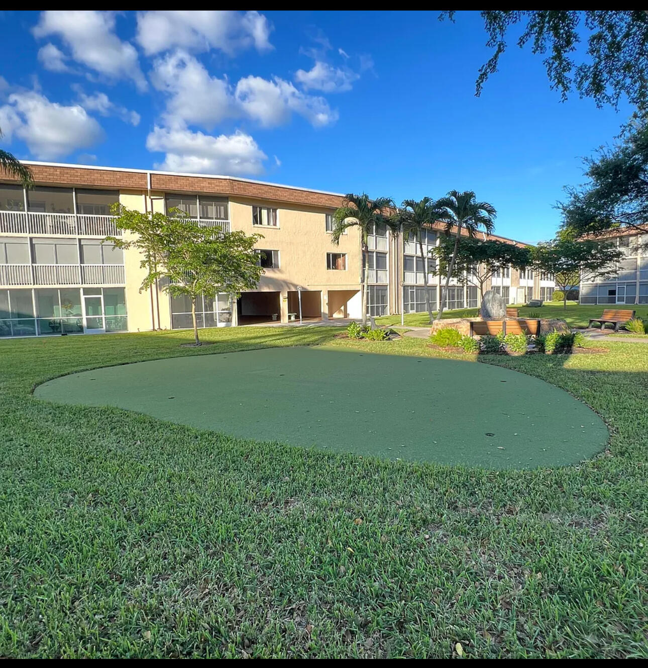 a view of building with outdoor space