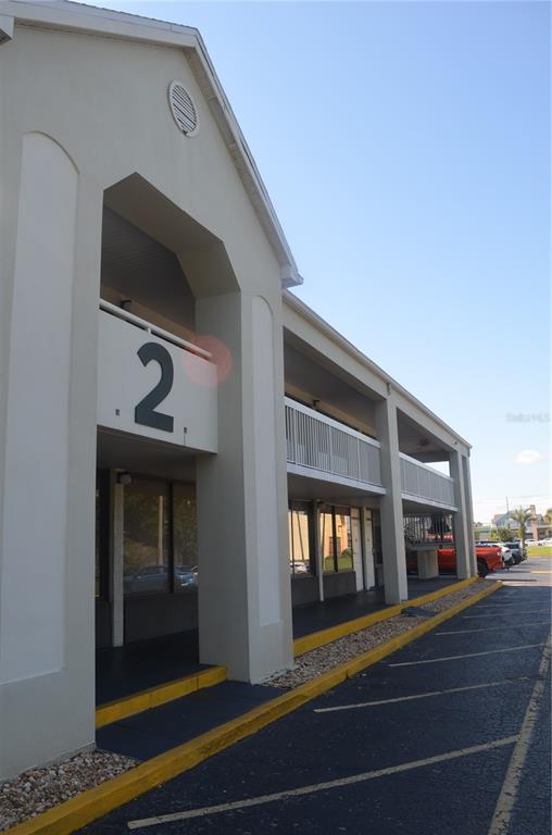 a view of a building entrance