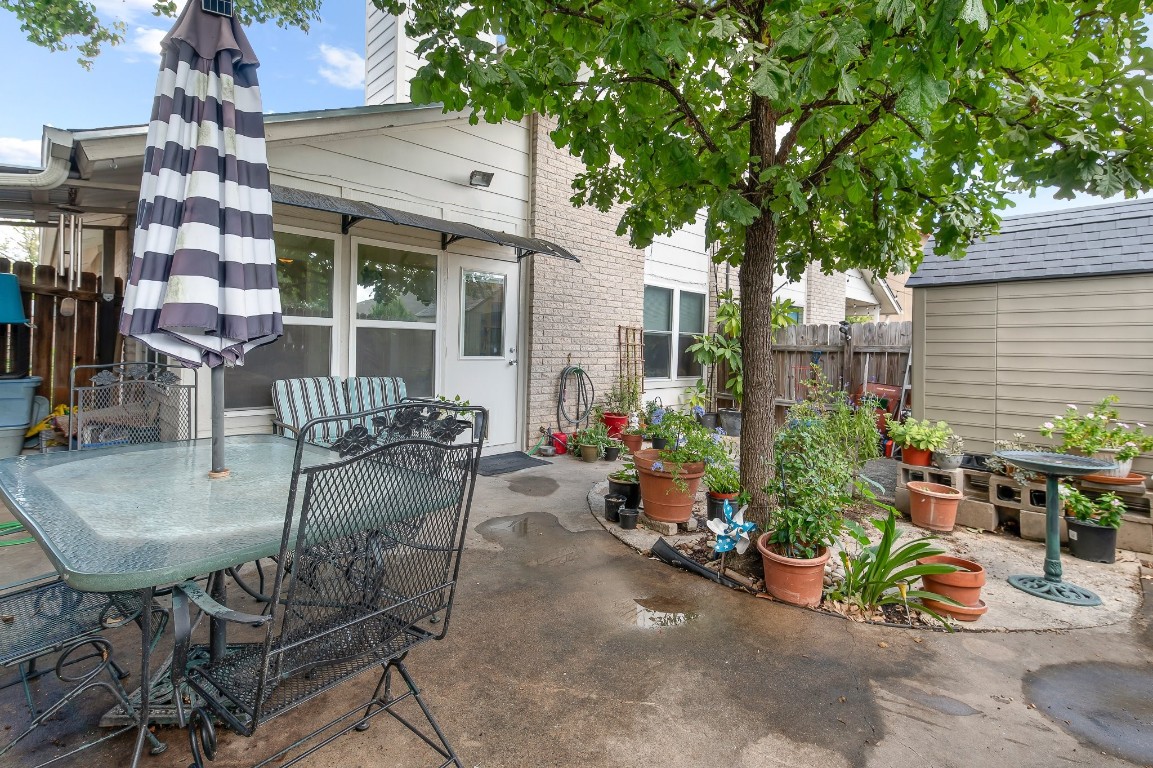 Private back yard is perfect for entertaining or just relaxing with a cup of coffee.