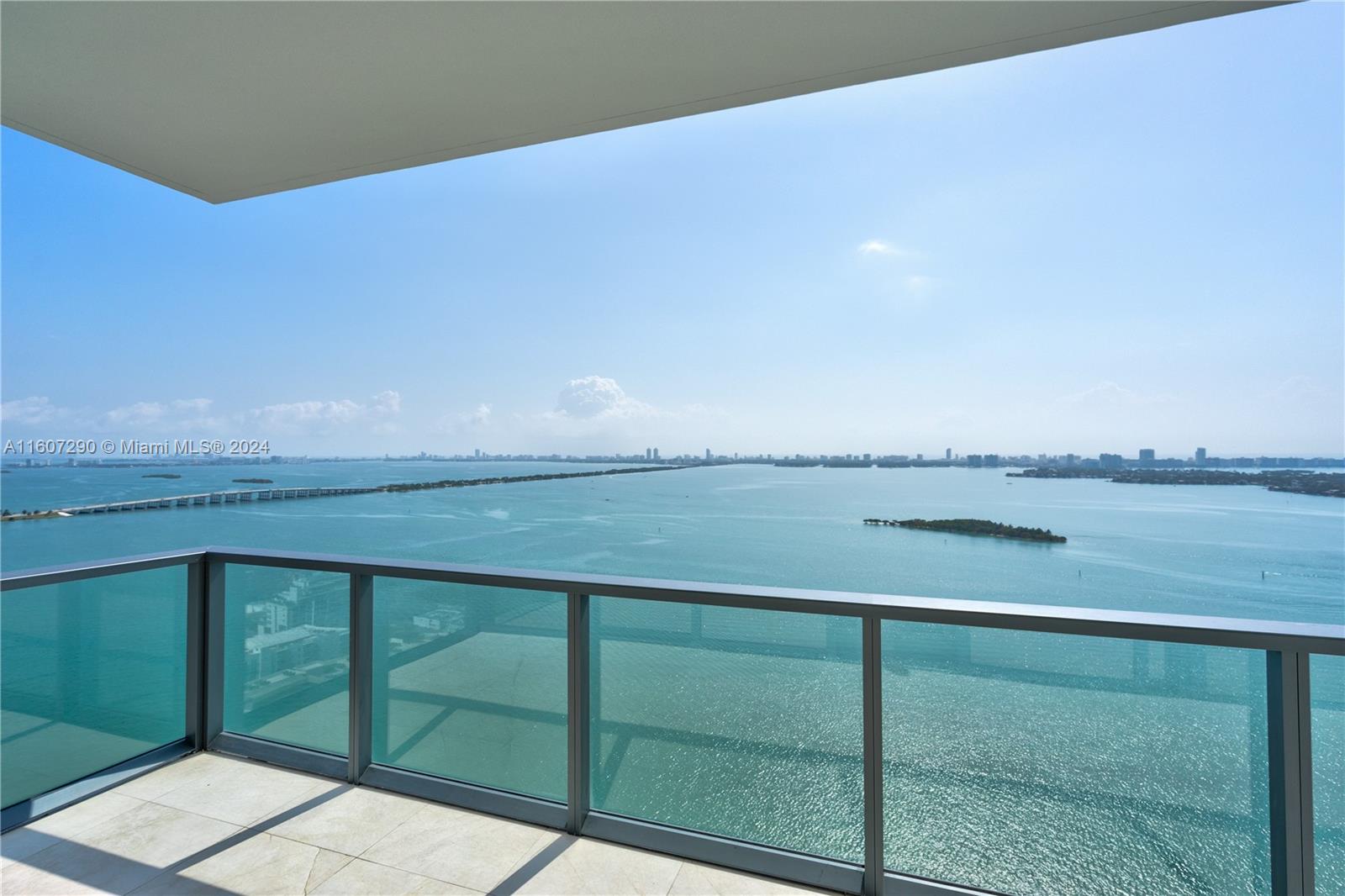 a view of lake from balcony