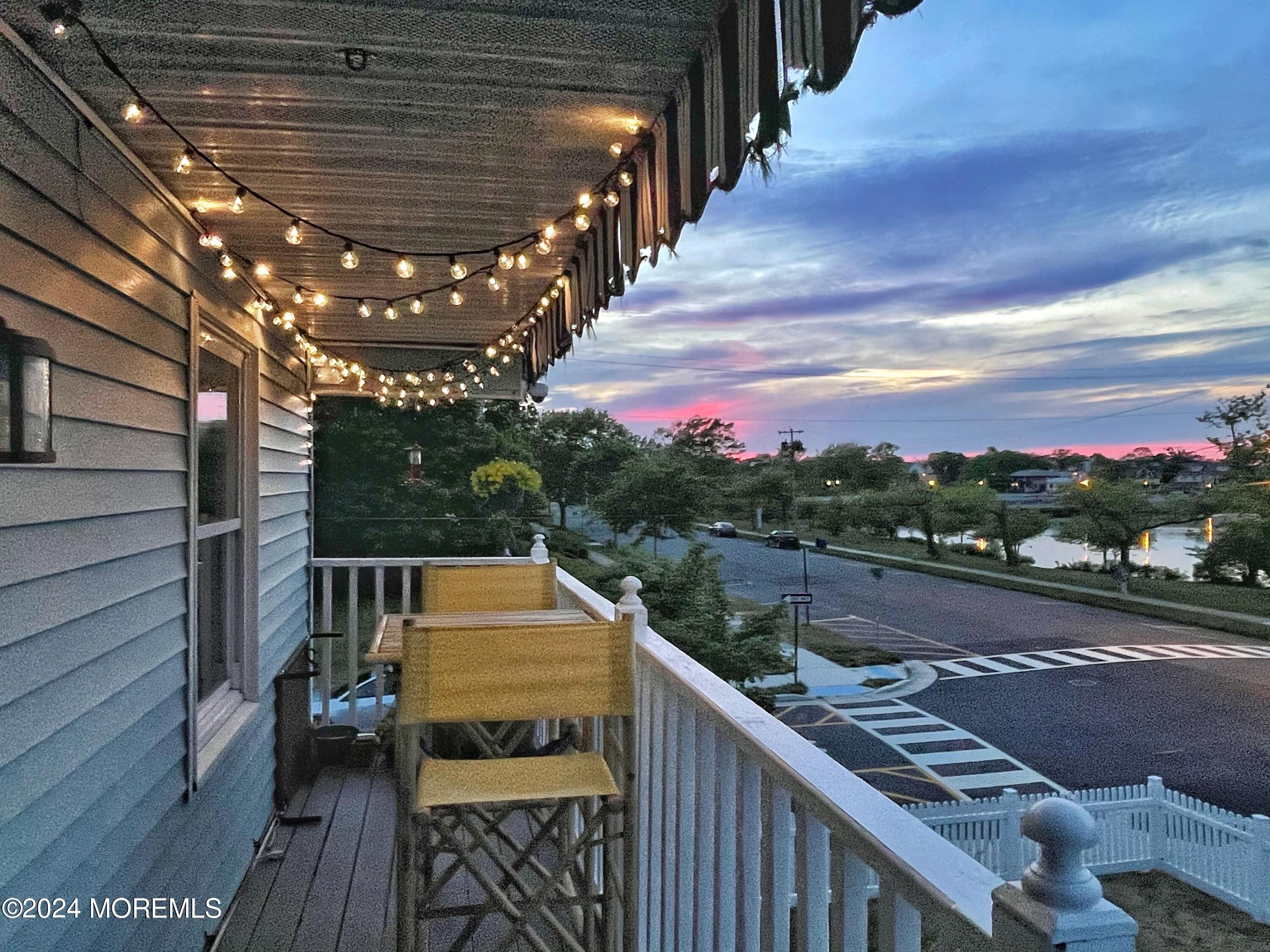 balcony sunset