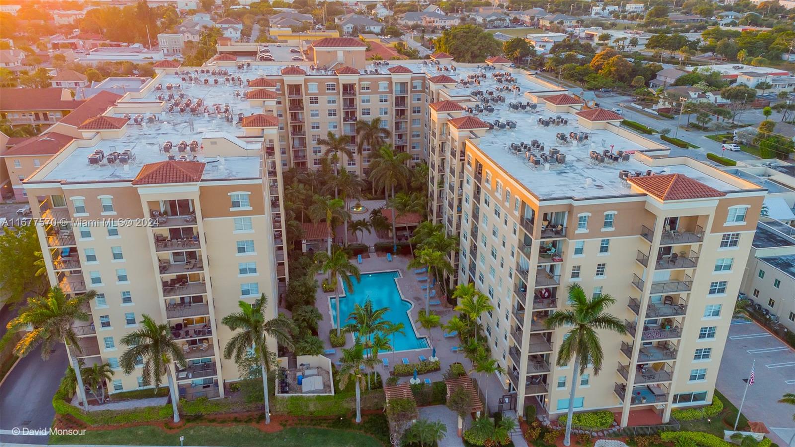 an aerial view of residential building