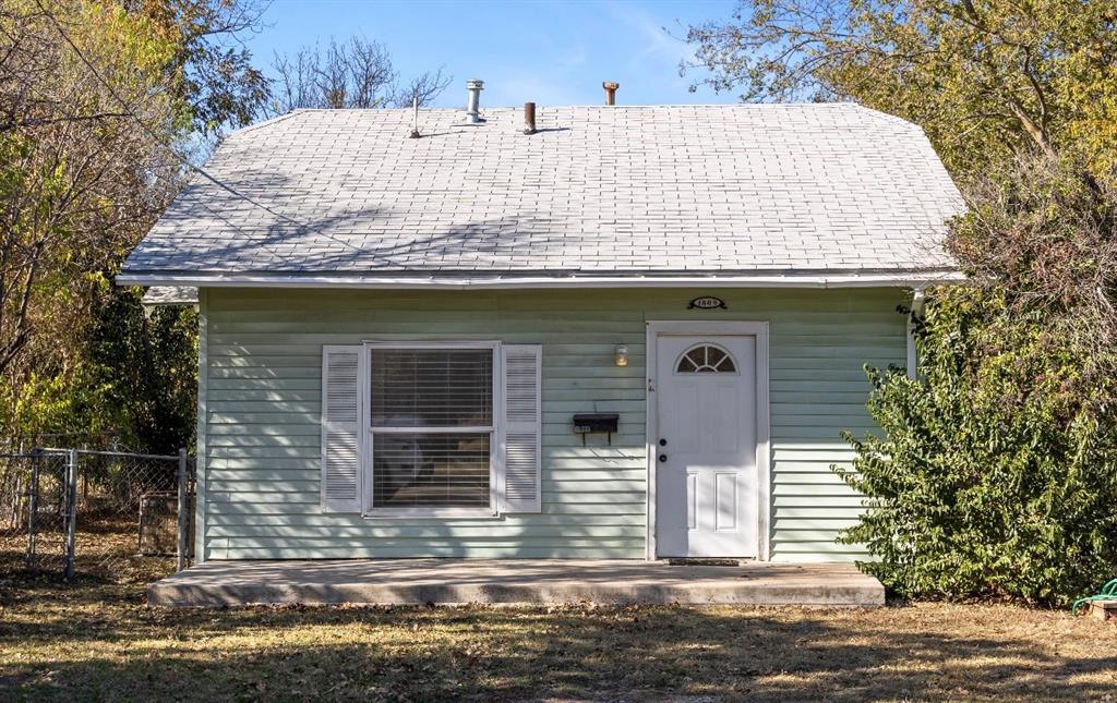 a front view of a house