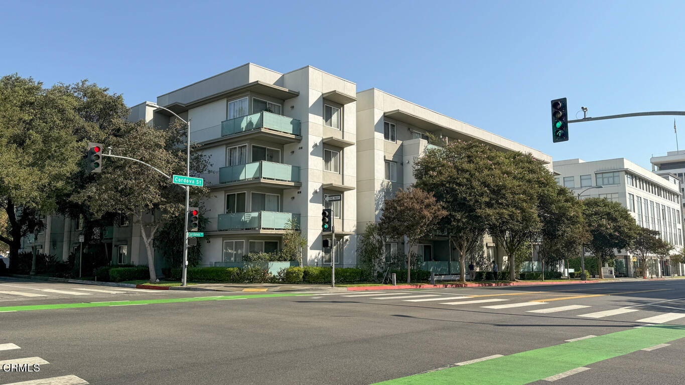 a front view of a building