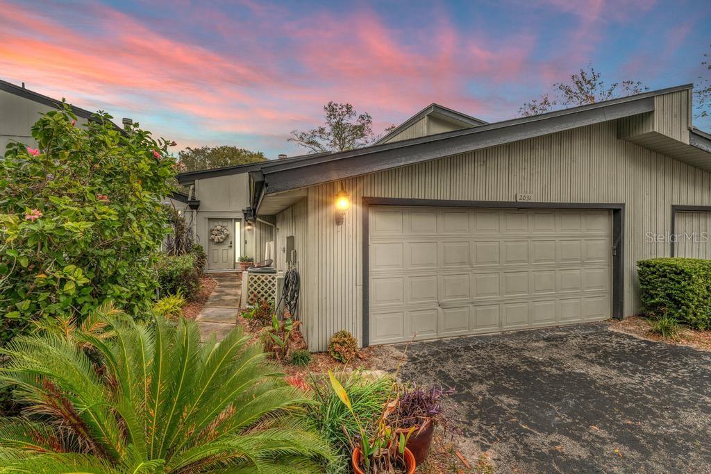 front view of a house with a garage